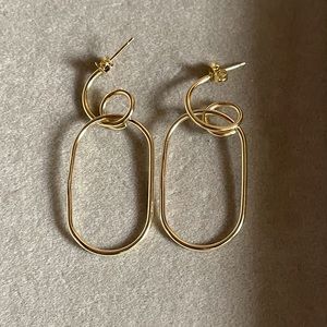 18k gold plated 925 silver double hoop earrings!
